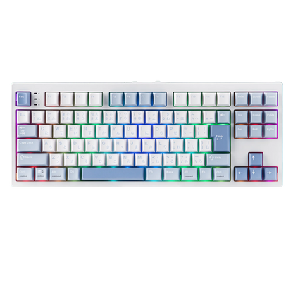 Versão japonesa EPOMAKER TH87 layout JIS, layout TKL, teclado mecânico Hot-Swap com ligação por cabo/Bluetooth/sem fios 2.4GHz e bateria de 10000mAh