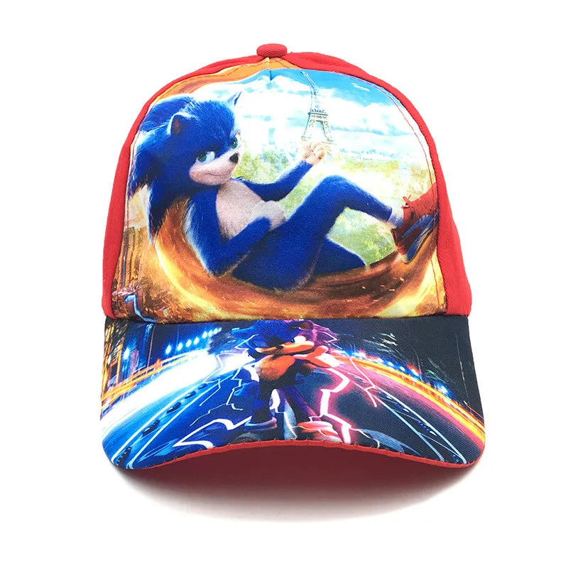 50-54cm Children's Sonic Cartoon Baseball Cap Anime Hedgehog ShadowTails Knuckles Character Sun Protection Cap Accessory Gifts