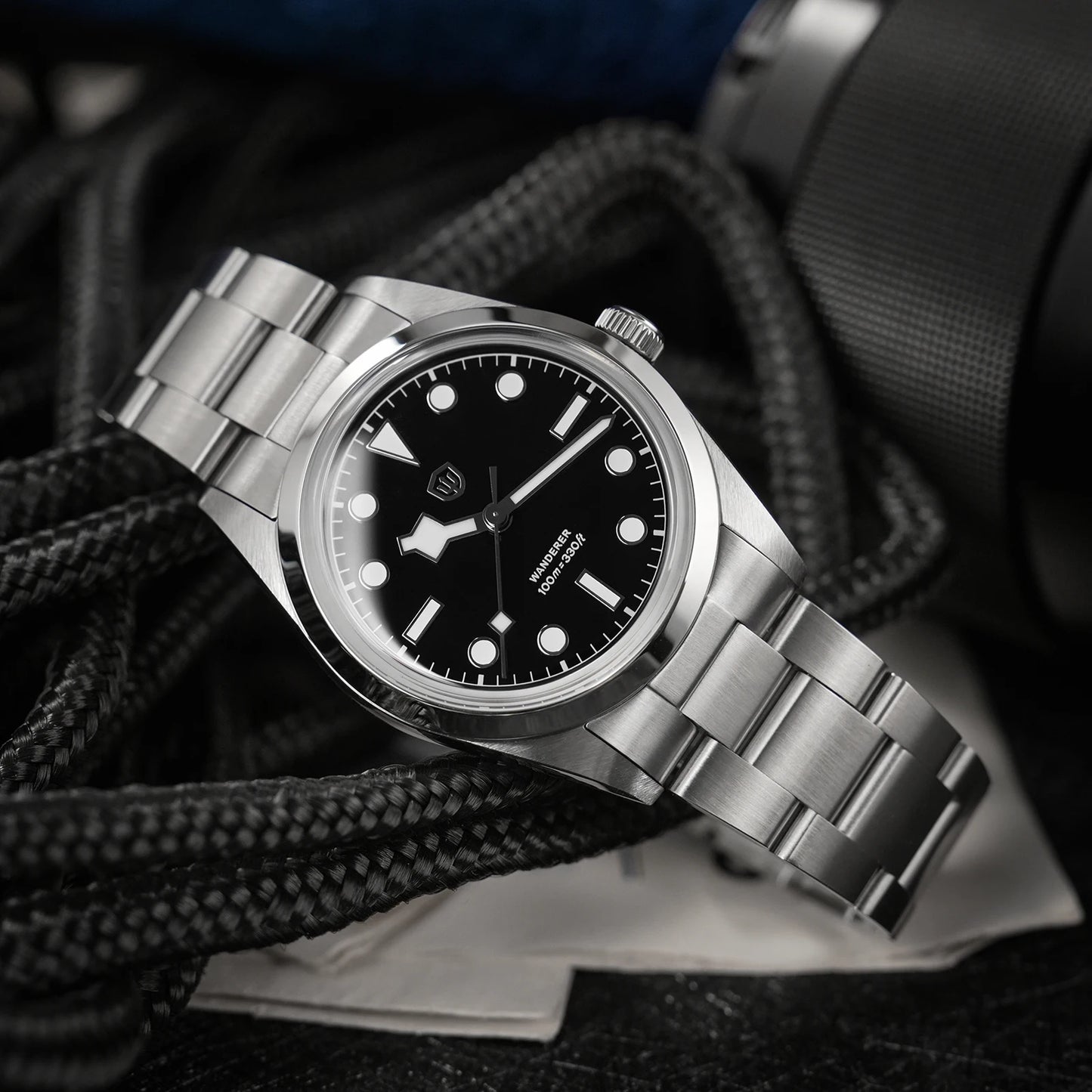 Watchdives WD1016 V3 Quartz Watch 37mm Stainless Steel Case Sapphire Vintage Watch  VH31 Sweep Movemet 100m Waterproof Men Watch