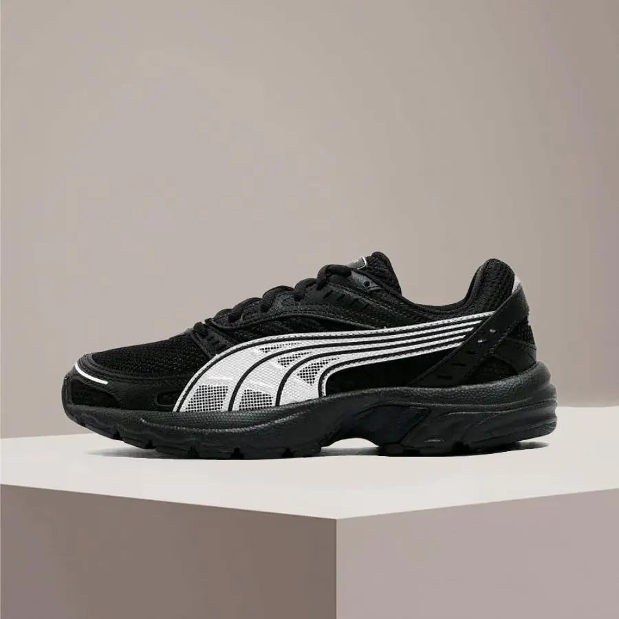 Chaussures de course basses unisexes PUMA Axis noires – élégantes, confortables et antidérapantes, idéales pour un usage sportif et décontracté 368465-21