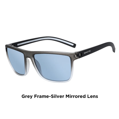 ZENOTTIC Polarized Sunglasses for Men Lightweight TR90 Frame UV400 Protection Square Sun Glasses