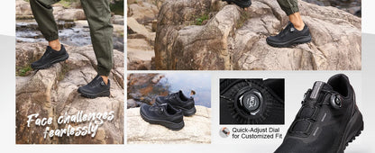 Baasploa Men Hiking Shoes Outdoor Climbing Mesh Breathable Travel Walking Shoes Male Non-Slip Wear Resistant Comfortable Sneaker