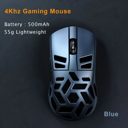 DAREU Al-mg Tri-mode 8Khz PBT bezdrôtová herná myš s rýchlym nabíjaním PAW3950 30000 DPI, ľahká, pre PC hráčov