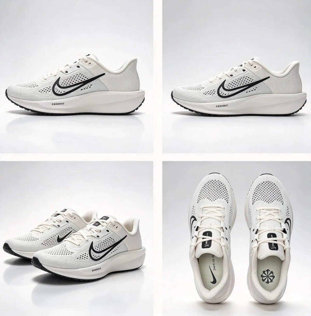 NIKE QUEST 6 FD6033-001, chaussures de course pour hommes authentiques, à semelle épaisse, légères, résistantes à l'usure, respirantes et à tige basse.