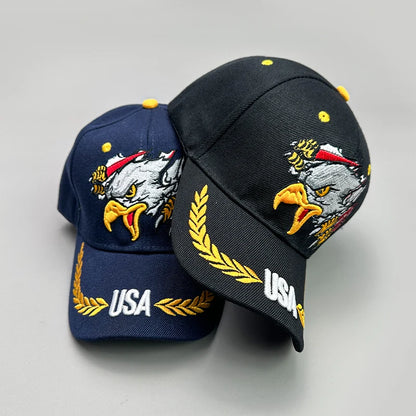 Ear of wheat Eagle Embroidery Baseball Hats New Men Women Fashion Breathable Sunshade Snapback Hardtop Caps Versatile Street ins
