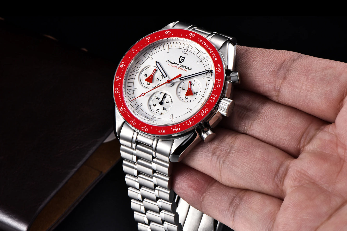 PAGANI DESIGN 2026 New Moon Watch Retro Luxury Quartz Watches For Men Stainless steel Luminous waterproof Sport Chronograph Man