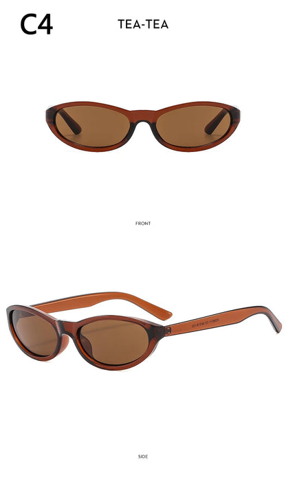 BOYSEEN Men's Hip Hop Style Sunglasses Narrow Frame Orange Eyewear UV400 Travel Beach Sunglasses U400