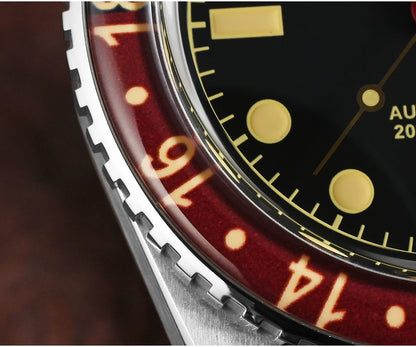 San Martin NH34 40mm GMT Luxury Sports Style Full Luminous Bidirectional Sapphire Bezel Automatic Mechanical Watch 20 Bar SN0005