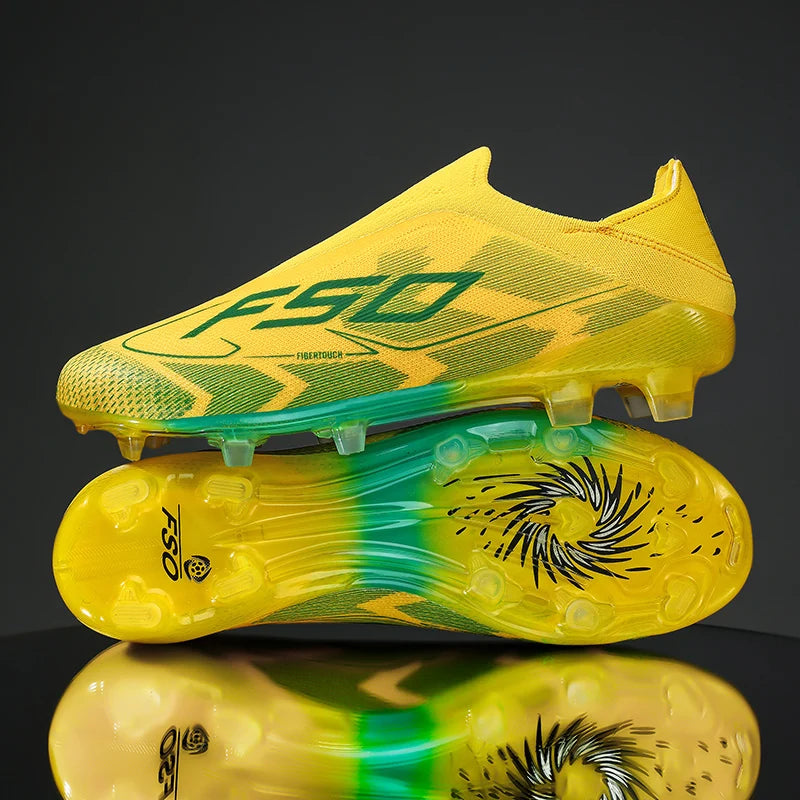 Nouvelles chaussures de football pour hommes, mi-hautes, légères, très vendues, pour l'entraînement sur herbe, antidérapantes, crampons de haute qualité pour l'extérieur.