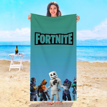 Game F-Fortnites Beach Towel Hotel Towels Bathroom Sauna Spa Playa Travel Swimming Pool For Home Baby Bath Microfiber Gym Shower