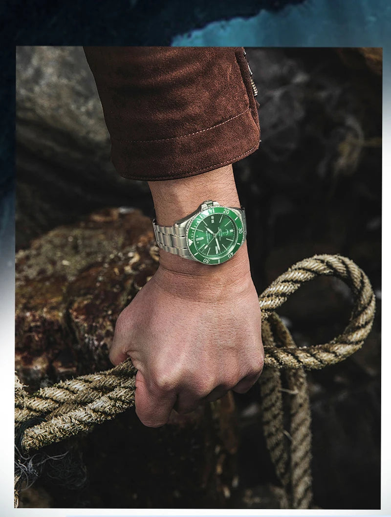 NORTH EDGE 42mm Men Mechanical Wristwatch Luxury Sapphire Glass MIYOTA 8215 Automatic Watches 10bar Waterproof Watch Men ANCHOR