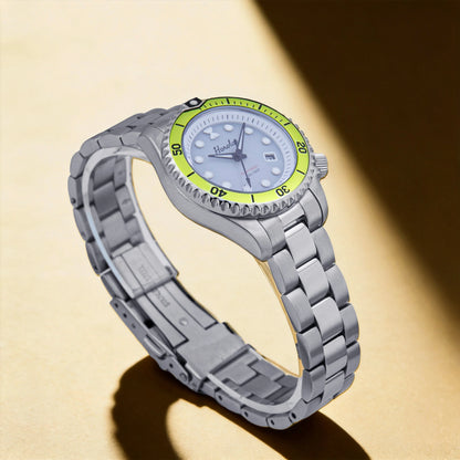 Horolo Women' Watches Japan Solar Movement 30mm Luminous Water Resistant Sapphire stainless steel Luxury Watch Gift For Wife