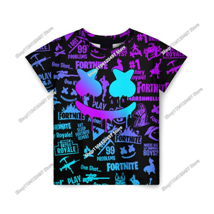 Christmas Fortnite 3d T-shirt Tees Battle Royale Streetwear Kids Victory Game Men and Women Harajuku T Shirt Teen Clothes