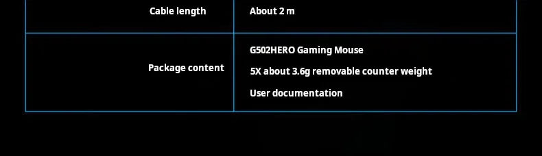 Herní myš Logitech G502 HERO s kabelem, e-sportovní mechanická myš s RGB osvětlením a nastavitelným vyvážením pro „Eat Chicken“, programovatelná makra
