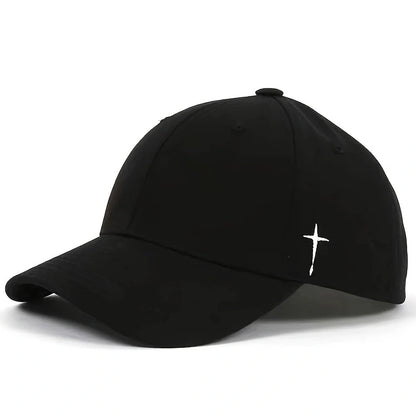 Unisex Cross Embroidery Snapback Baseball Caps Spring and Autumn Outdoor Adjustable Casual Hats Sunscreen Hat