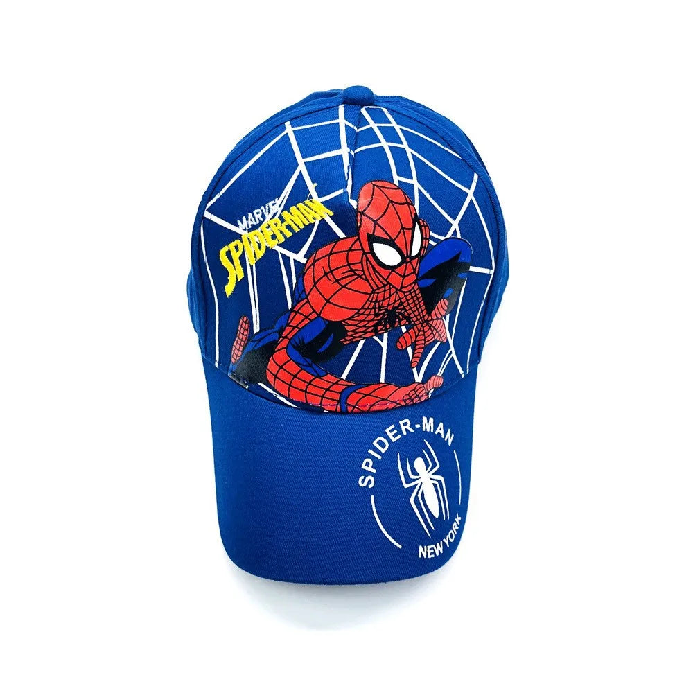 Summer children's hat, Marvel Spider-Man cartoon sun hat, net hat