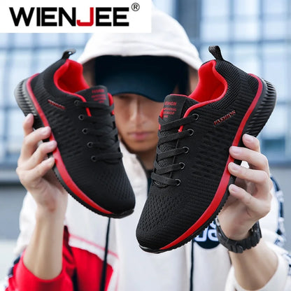 Strick-Laufschuhe für Herren und Damen, lässige Sneaker, atmungsaktive Sportschuhe für Lauftraining, Fitnessstudio und Outdoor, leicht, Größe 38-47