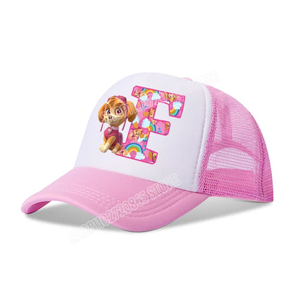 Paw Patrols Baseball Cap Skye Cartoon Anime A-Z Letters Printed Girls Headwear Summer Athleisure Adjustable Fashion Hats Gift