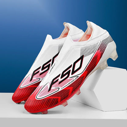 Chaussures de football respirantes AG pour hommes et femmes, chaussures de football professionnelles antidérapantes, chaussures de sport d'extérieur, crampons d'entraînement