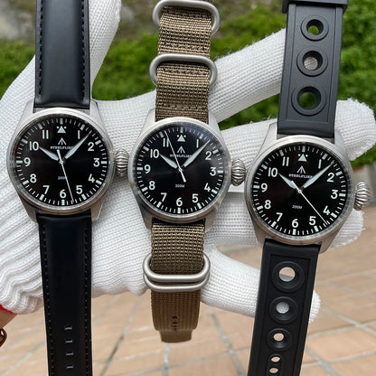 STEELFLIER Official SF743 Quartz Pilot VH31 Steel Strap Onion Crown 20Bar Waterproof Sapphire Crystal Luxury Dive Luminous Watch