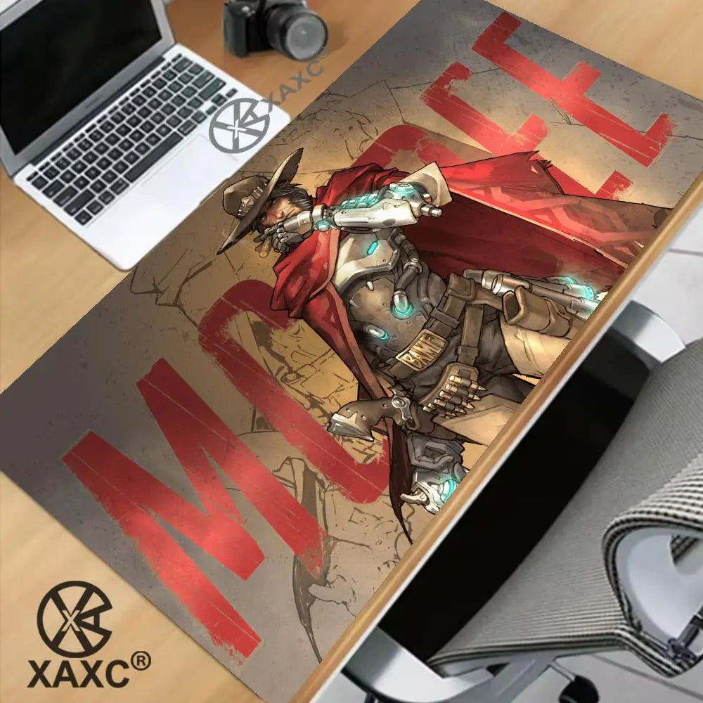 Μεγάλο mouse pad Overwatch Kawaii XXL για PC, επιφάνεια γραφείου υπολογιστή, gamer χαλάκι γραφείου, πληκτρολόγιο, τραπέζι, GamingAccessories MousepadXAXC