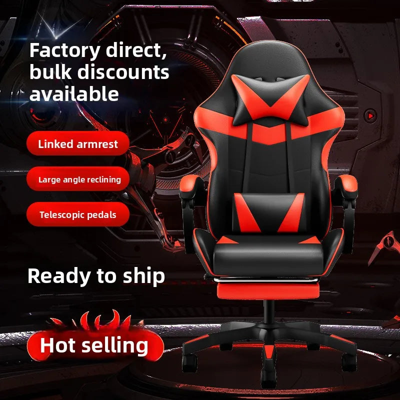 Ergonomikus gaming szék számítógépasztalhoz, dönthető otthoni irodai gaming szék háttámasszal hosszabb játékmenetekhez