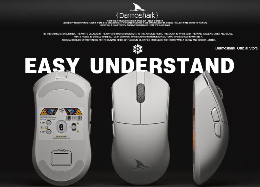 Darmoshark M3Pro -pelihiiri 2.4G BT Wireless Tri-Mode PAW3395 -sensorilla N52840 26000DPI, isokätinen makroajurihiiri pelaamiseen