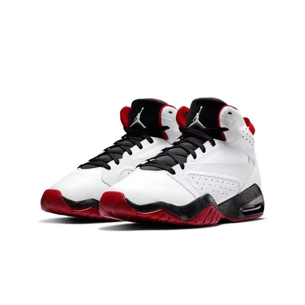 Jordan Lift Off Simple and Versatile Shock-Absorbing, Non-Slip, Wear-Resistant Mid-Top Retro Basketball Shoes for Men, White and Gray Ar4430-101