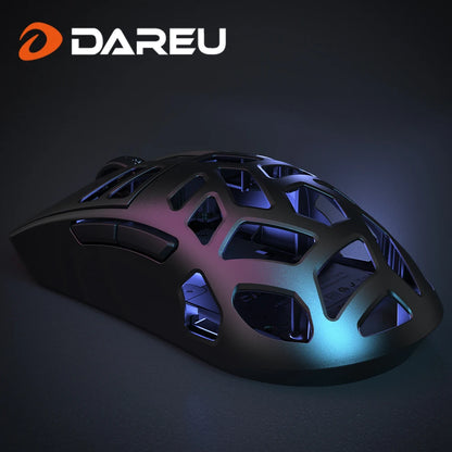 DAREU Al-mg Tri-mode 8Khz PBT bezdrôtová herná myš s rýchlym nabíjaním PAW3950 30000 DPI, ľahká, pre PC hráčov