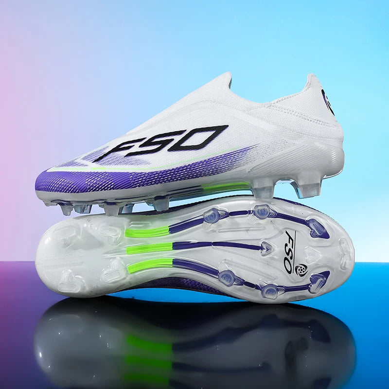 New Men Soccer Shoes Hot-selling Grass Cleats High-quality Match Outdoor Football Boots Non-Slip Boys Sneakers High-top Light