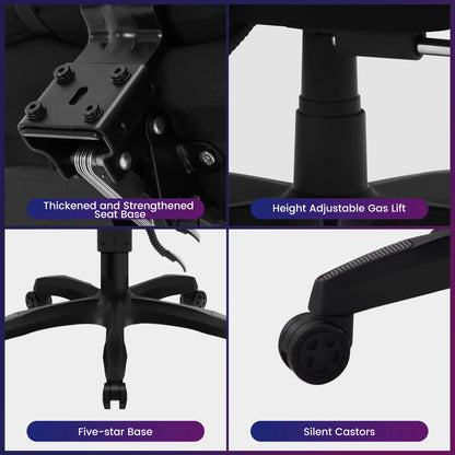 WOLTU Ergonomic Gamer Computer Chair Executive Office Chair Breathable Gaming Chair with Lumbar Cushion Headrest Footrest