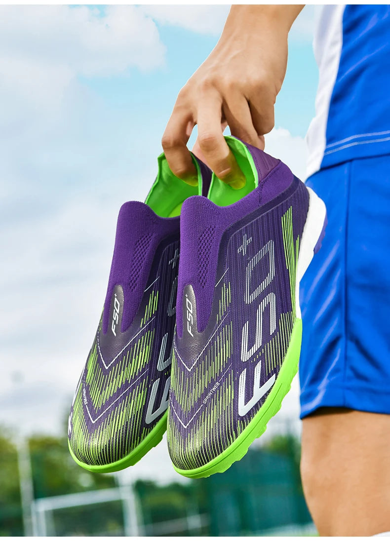 New Men's Football Boots Futsal Non-Slip Turf Comfortable Ultralight FG Grass Cleats Soccer Shoes Sport Indoor Adult Non-Slip