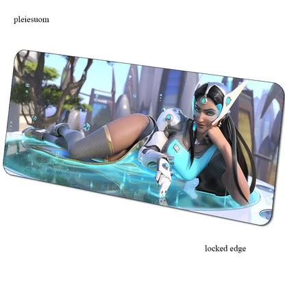 Mousepad gaming Overwatch με εκτύπωση HD 900x400x3mm, επιφάνεια για ποντίκι gamer για γραφείο υπολογιστή, οικονομικό mousemat για notebook και PC
