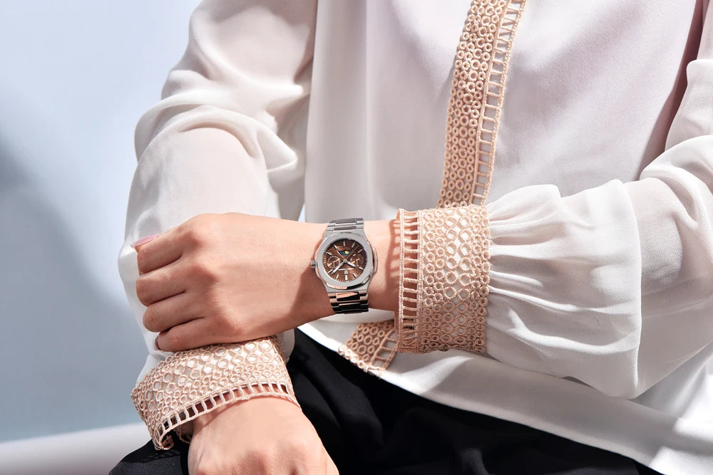 2025 New PAGANI DESIGN Women's Watch Automatic Date Luxury Quartz Watch Japan Epson VX3HA Watch Stainless Steel Waterproof Clock