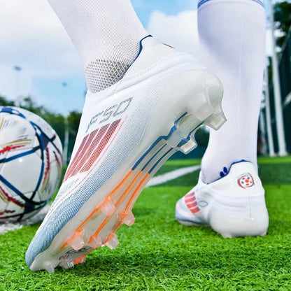 Nouvelles chaussures de football pour hommes, crampons longs antidérapants pour adultes, chaussures de sport pour garçons, crampons d'entraînement en plein air, respirantes et confortables