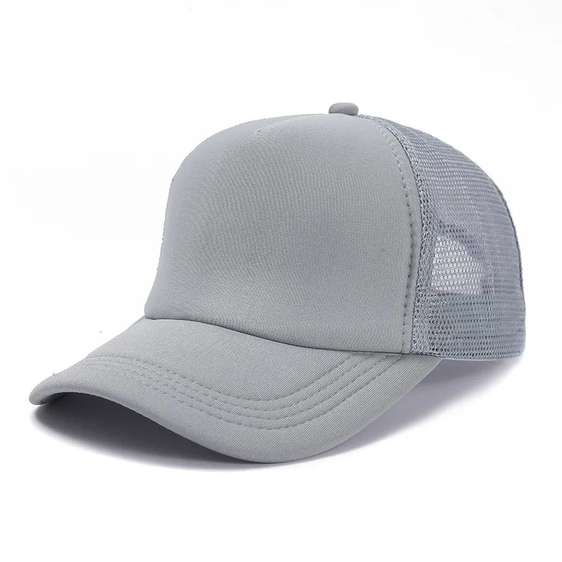 Unisex Cap Casual Plain Mesh Baseball Cap Adjustable Snapback Hats for Women Men Hip Hop Trucker Cap Streetwear Dad Hat