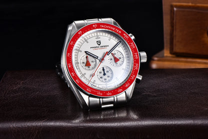 PAGANI DESIGN 2026 New Moon Watch Retro Luxury Quartz Watches For Men Stainless steel Luminous waterproof Sport Chronograph Man