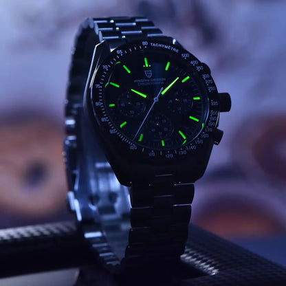 PAGANI DESIGN Moon Uhr – Luxuriöser Quarz-Chronograph für Herren, sportlicher Stil, Saphirglas mit Antireflexbeschichtung, leuchtende Anzeige