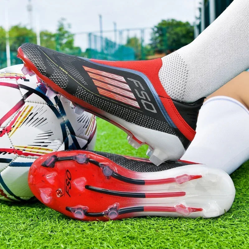 Nouvelles chaussures de football pour hommes, crampons longs antidérapants pour adultes, chaussures de sport pour garçons, crampons d'entraînement en plein air, respirantes et confortables