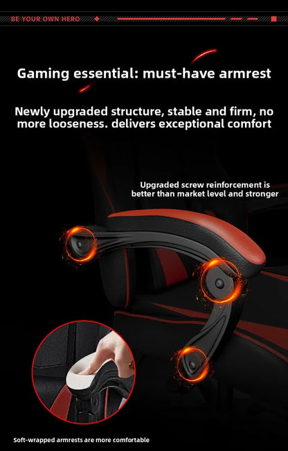 Ergonomikus gaming szék számítógépasztalhoz, dönthető otthoni irodai gaming szék háttámasszal hosszabb játékmenetekhez