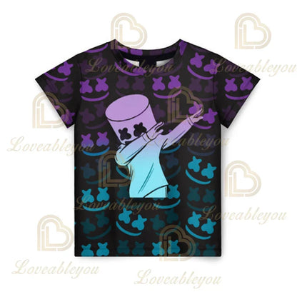 Battle Royale T-paita Fortnite T-paita Victory Cartoon -yläosat nuorille, lasten Hero Game Fortress Night 3D -T-paita pojille ja tytöille