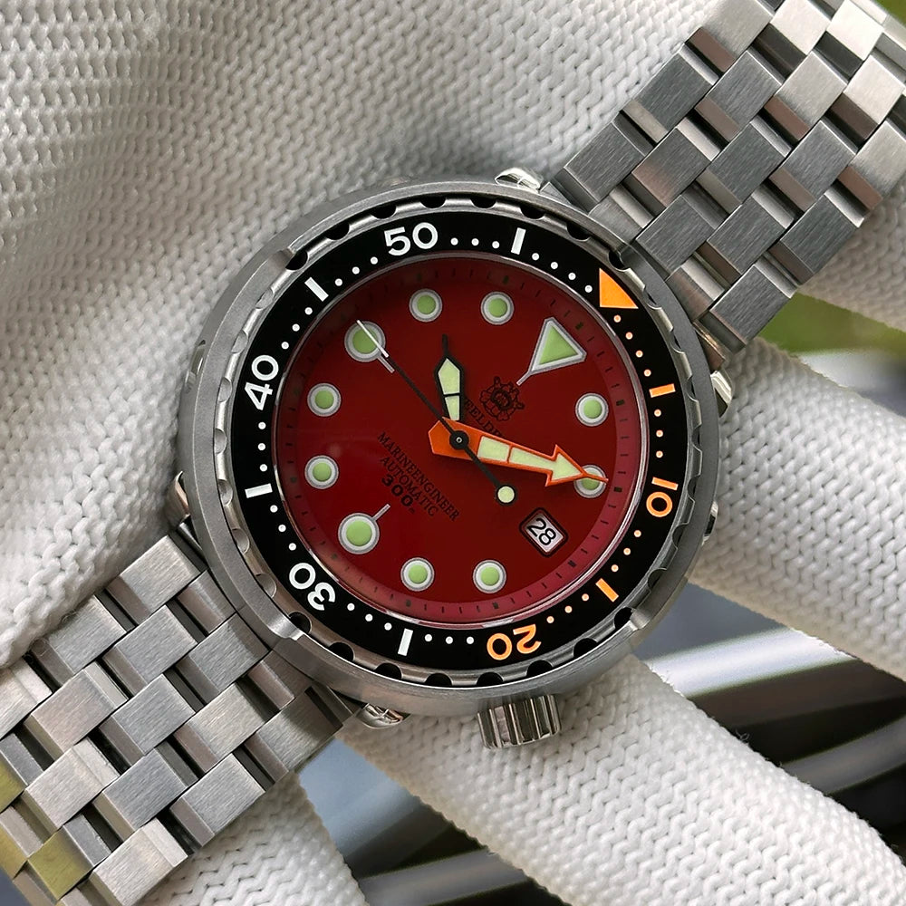 2025 Tuna Can Classic Watch For Men STEELDIVE SD1975C Super Luminous Ceramic Bezel 300M Waterproof NH35 Movement Dive Wristwatch