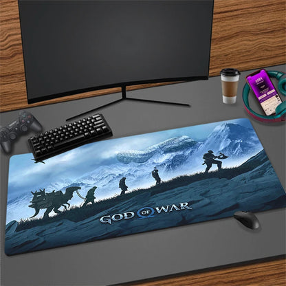 Xxl Mouse Pad God of War Gaming Accessories Keyboard Computer Desk Mat Game Big Carpet 90x40 Large Gamer Cabinet Table Mousepad