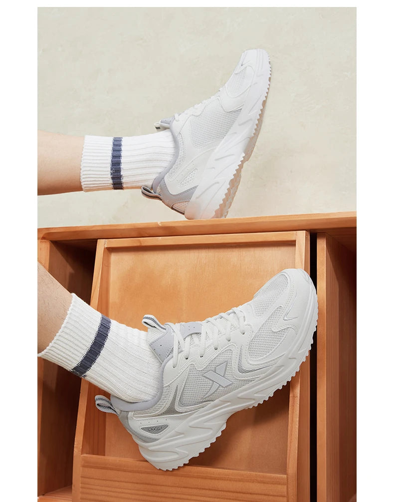 Xtep Casual Shoes For Men Summer Durability Men's Sports Shoes Wear-Resistant Lace Up Non-Slip Outdoor Shoes 876219320026
