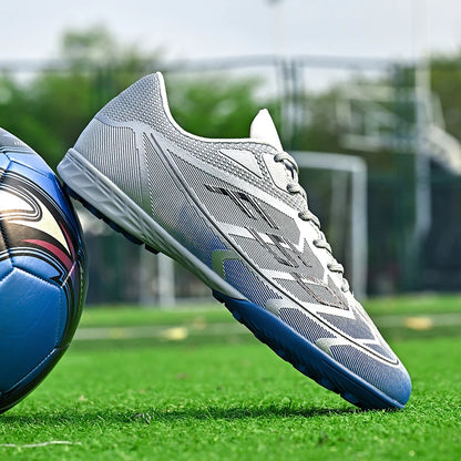 Chaussures de football populaires à tige basse FG/TF, unisexe, pour terrain, entraînement rapide, crampons antidérapants à crampons longs