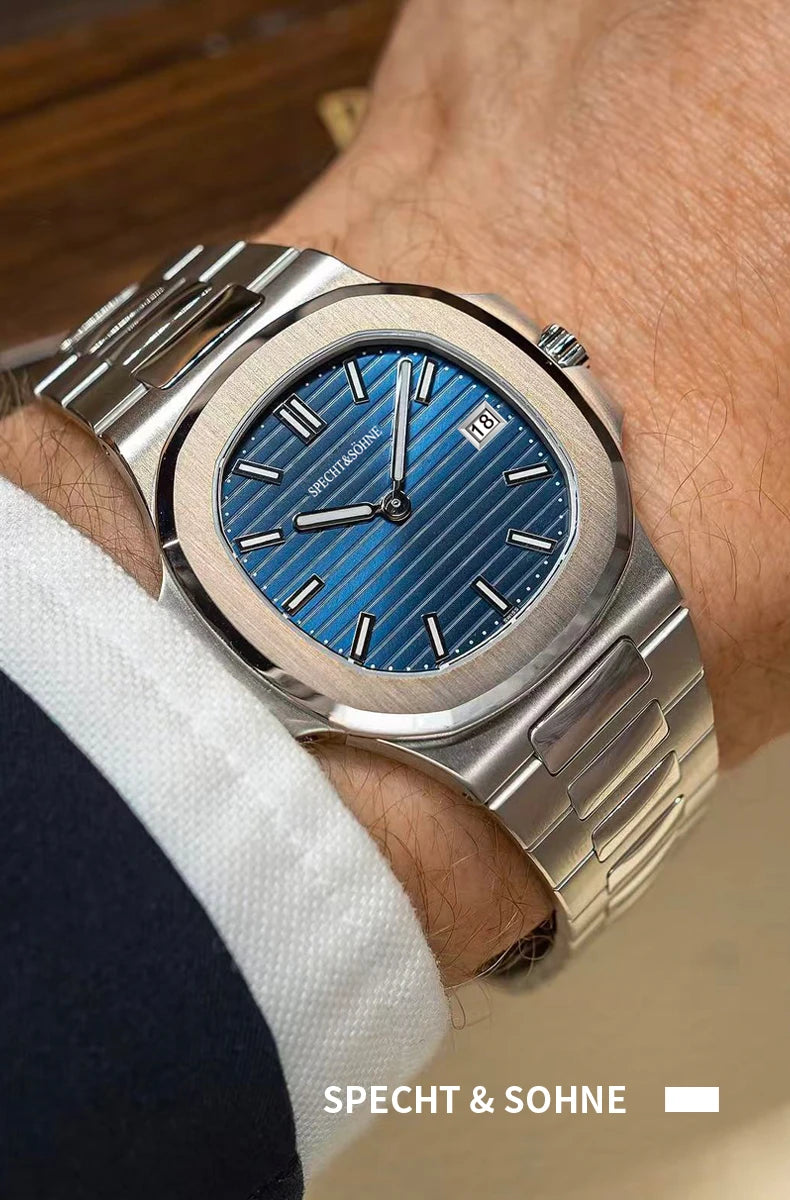 2026 New Specht & Söhne Luxury 40MM Quartz Watch For Men Super Slim Steel Sapphire Crystal 50M Waterproof 5711 Classic Watch