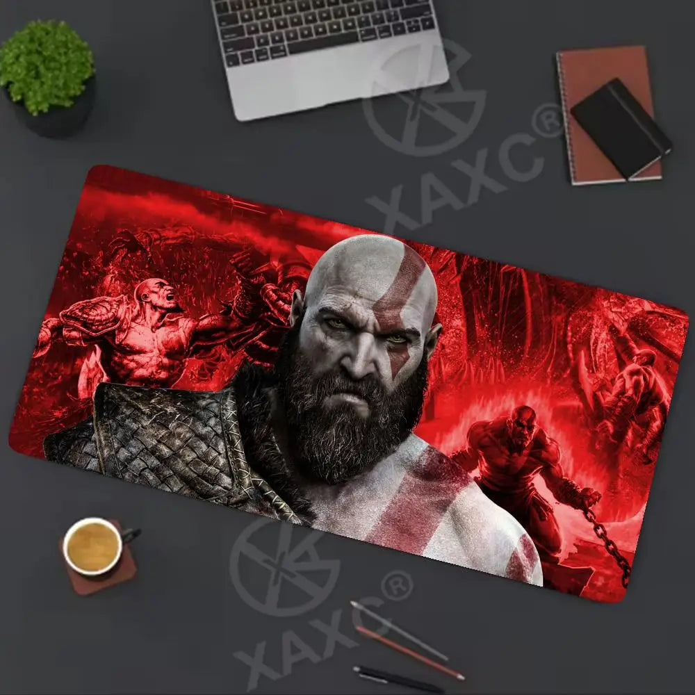 Mouse Pad God of War Xxl XAXCGaming Accessories Keyboard Computer Carpet Game Desk Mat Pc Large Gamer Cabinet Table Mats