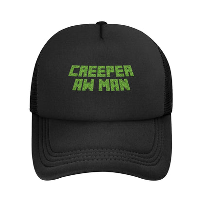 Vuxen Creepers stor urtavla videospel-trucker-keps nätbaseballkeps polyesterhatt solhatt justerbar racingkeps sommar