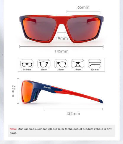 KAPVOE Polarized Hiking Fishing Glasses Beach Essentials Road Bike Cycling Sunglasses MTB Bicycle Outdoor Sports golf Eyewear