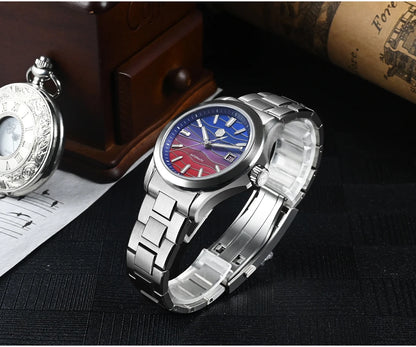 San Martin Official 39mm Guilloche MOP Dial Gada Watch Miyota 9015 Luxury Men's Automatic Mechanical Watches 10 ATM reloj SN0150